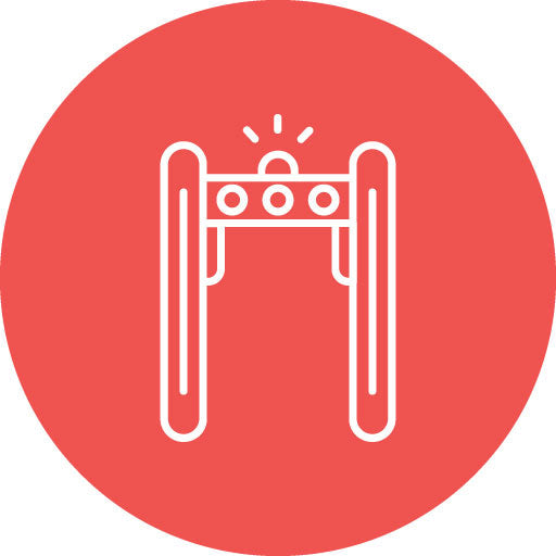 Metal Detector Line Circle Icon