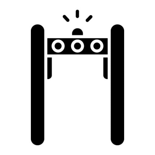 Metal Detector Glyph Icon | Aviation
