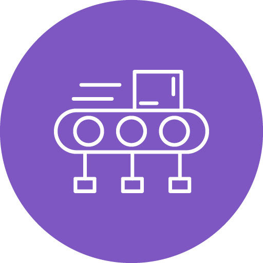 Luggage Conveyor Line Circle Icon