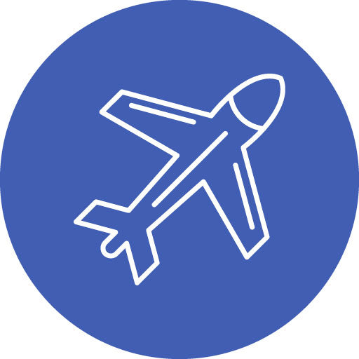 Aircraft Line Circle Icon