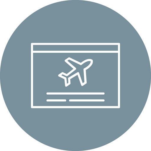 Flight Information Line Circle Icon