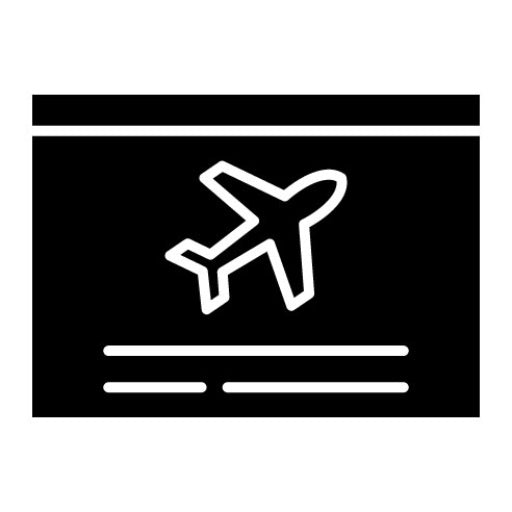 Flight Information Glyph Icon
