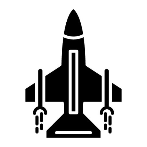 Jet Glyph Icon | Aviation