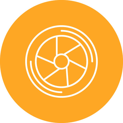 Plane Turbine Line Circle Icon