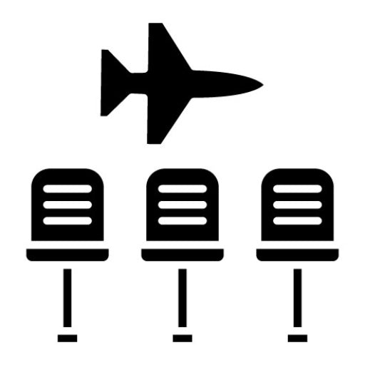 Airport Waiting Room Glyph Icon
