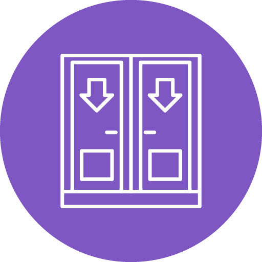 Exit Door Line Circle Icon