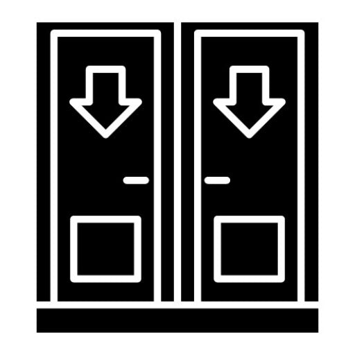 Exit Door Glyph Icon | Aviation