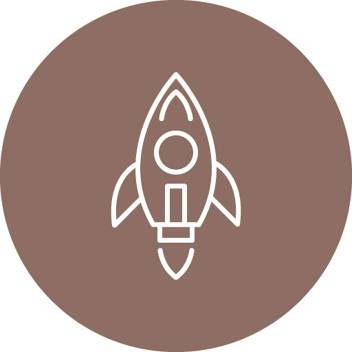 Rocket Line Circle Icon