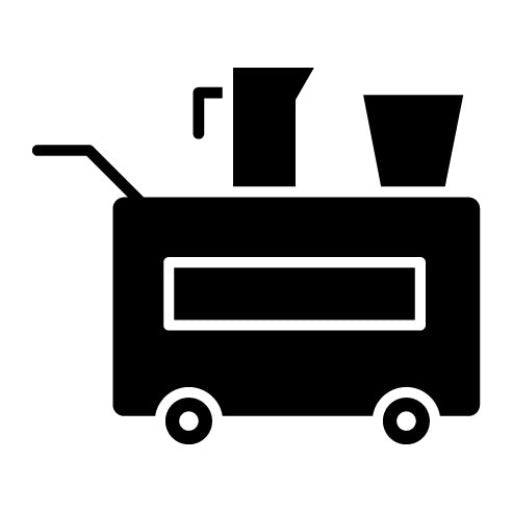 Airplane Food Trolley Glyph Icon