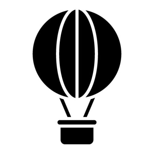 Air Balloon Glyph Icon