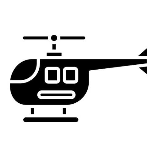 Helicopter Glyph Icon | Aviation