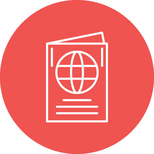 Passport Line Circle Icon