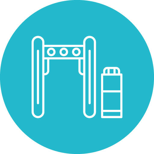 Boarding Gate Line Circle Icon