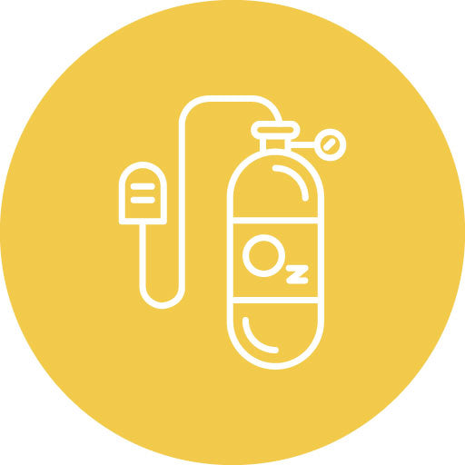 Oxygen Mask Line Circle Icon