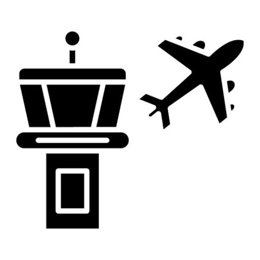Airport Building Glyph Icon