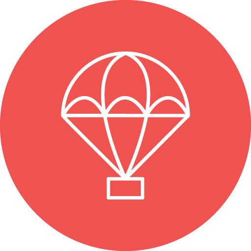 Parachute Line Circle Icon