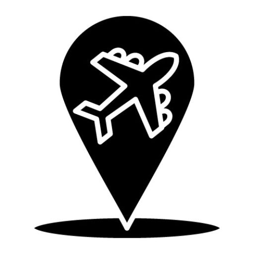 Flight Location Glyph Icon