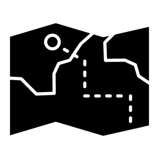 Treasure Map Glyph Icon | Wild West