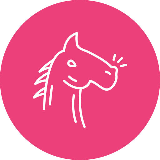 Horse Line Circle Icon