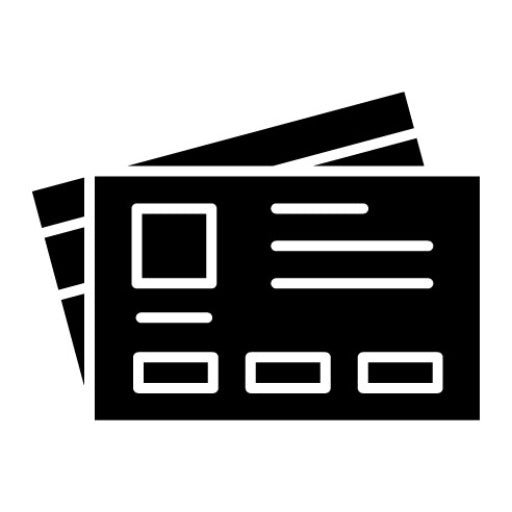 Cards Glyph Icon | Wild West
