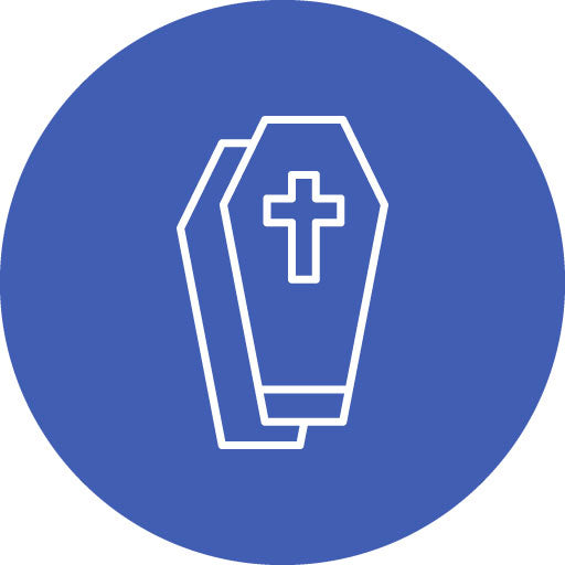 Coffin Line Circle Icon