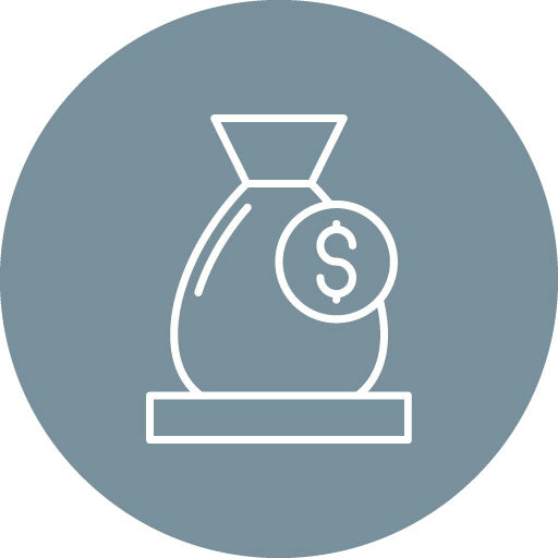 Money Bag Line Circle Icon