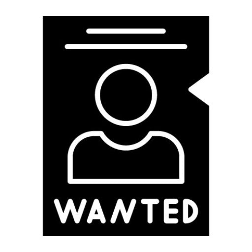 Wanted Glyph Icon | Wild West