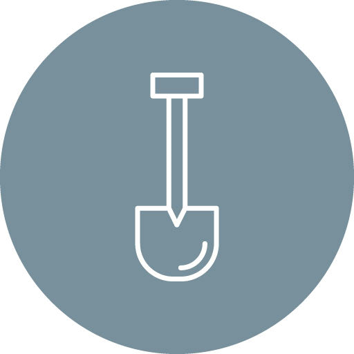 Shovel Line Circle Icon