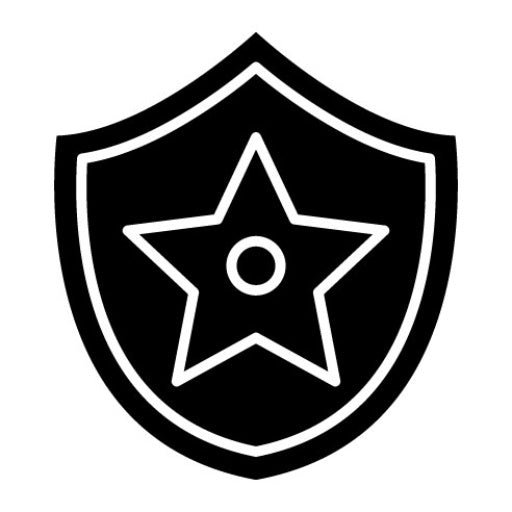 Sheriff Glyph Icon | Wild West