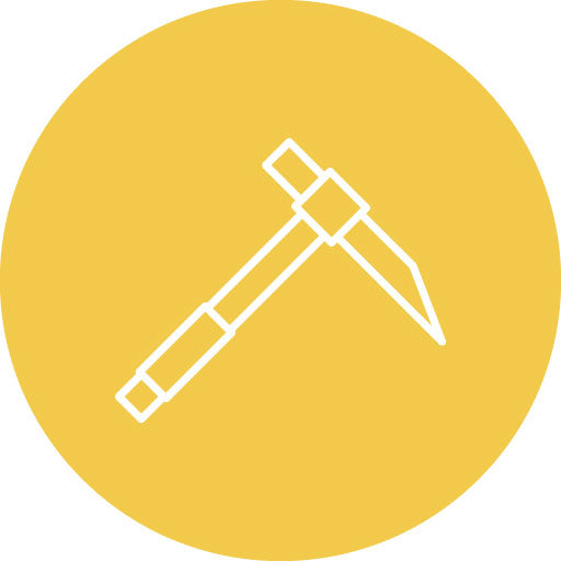 Pickaxe Line Circle Icon