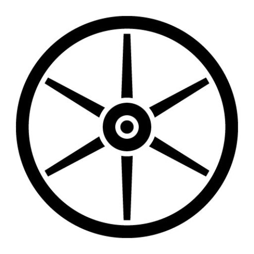 Wooden Wheel Glyph Icon