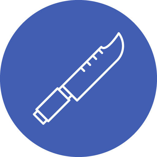 Wild Knife Line Circle Icon