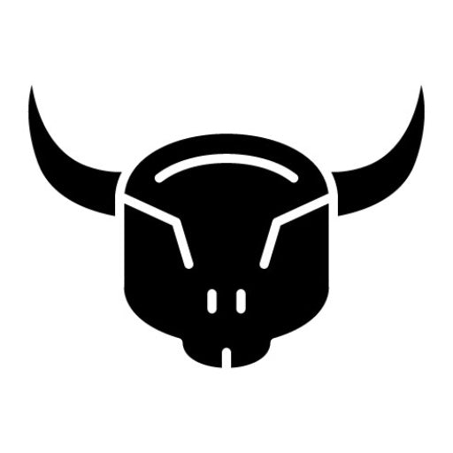 Bull Skull Glyph Icon | Wild West