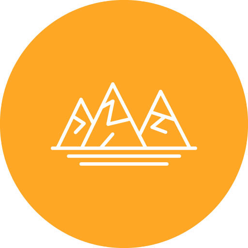 Wild Mountain Line Circle Icon