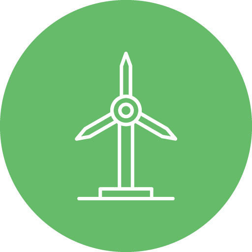 Windmill Line Circle Icon