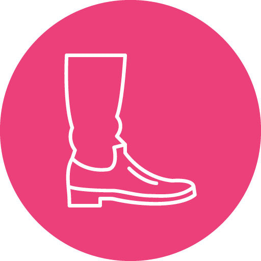 Wild Boots Line Circle Icon