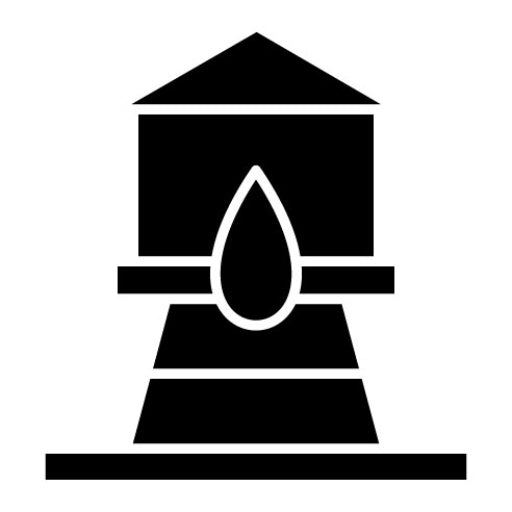 Water Tower Glyph Icon | Wild West