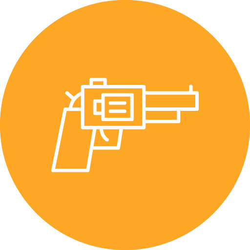 Revolver Line Circle Icon