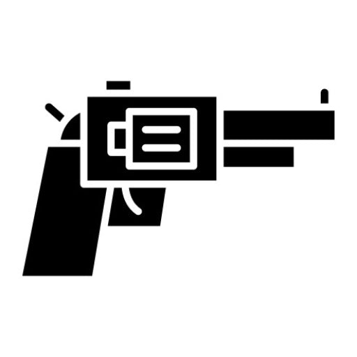 Revolver Glyph Icon | Wild West