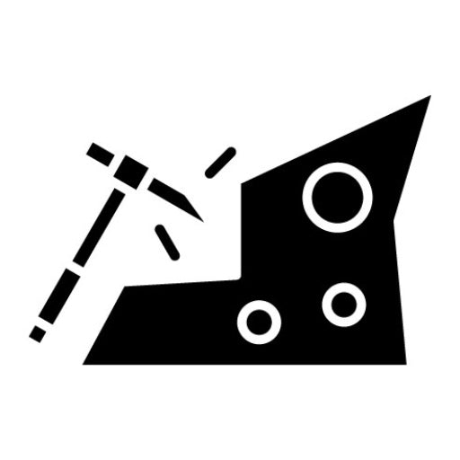 Mine Glyph Icon