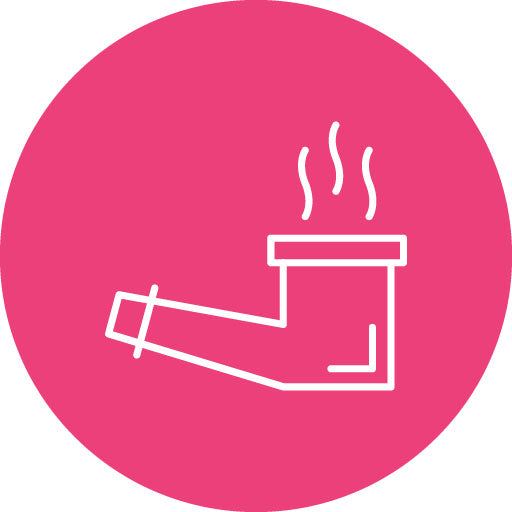 Smoking Pipe Line Circle Icon