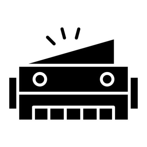 Harmonica Glyph Icon