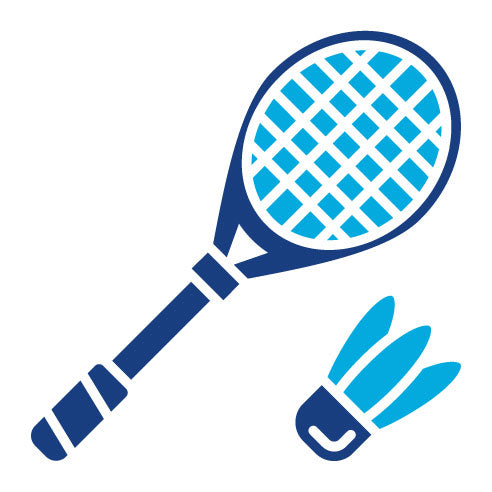 Two Color Badminton Glyph Icon