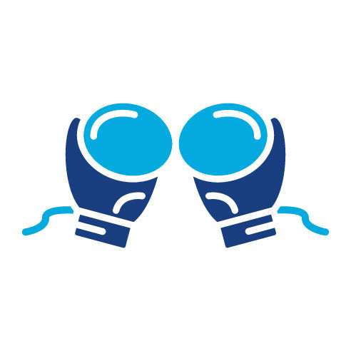 Two Color Boxing Gloves Glyph Icon
