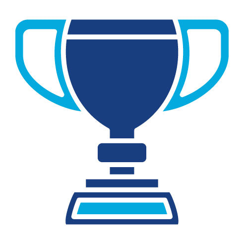 Two Color Trophy Glyph Icon