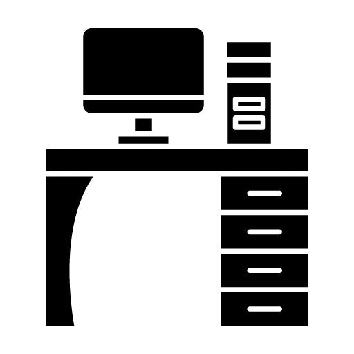 Computer Table Glyph Icon
