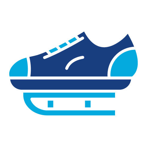 Two Color Sports Ice Skate Glyph Icon