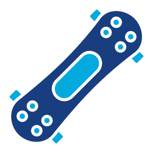 Two Color Skateboard Glyph Icon