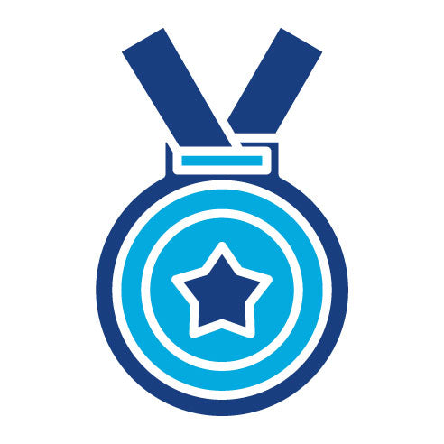 Two Color Medal Glyph Icon