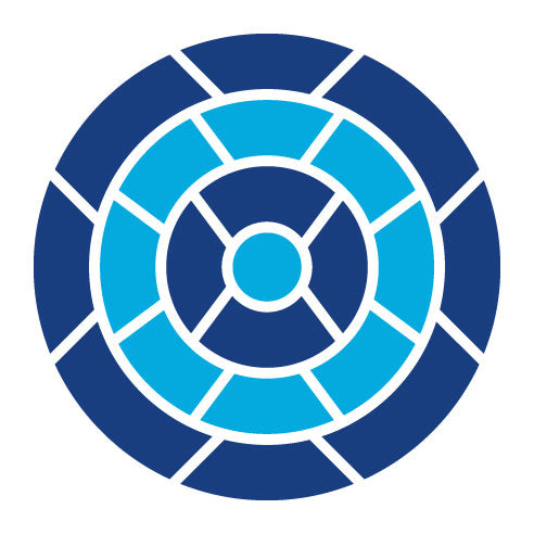 Two Color Dartboard Glyph Icon